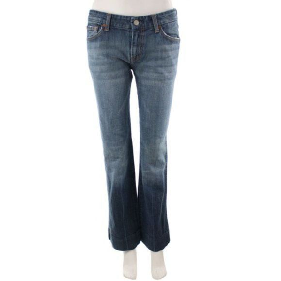 7 FOR ALL MANKIND Rhinestone "A" Pocket Jeans